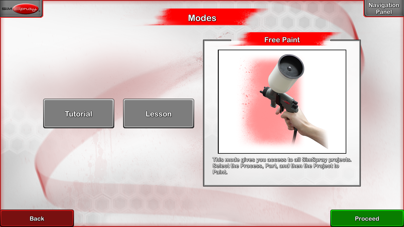 VR Paint Training Modes