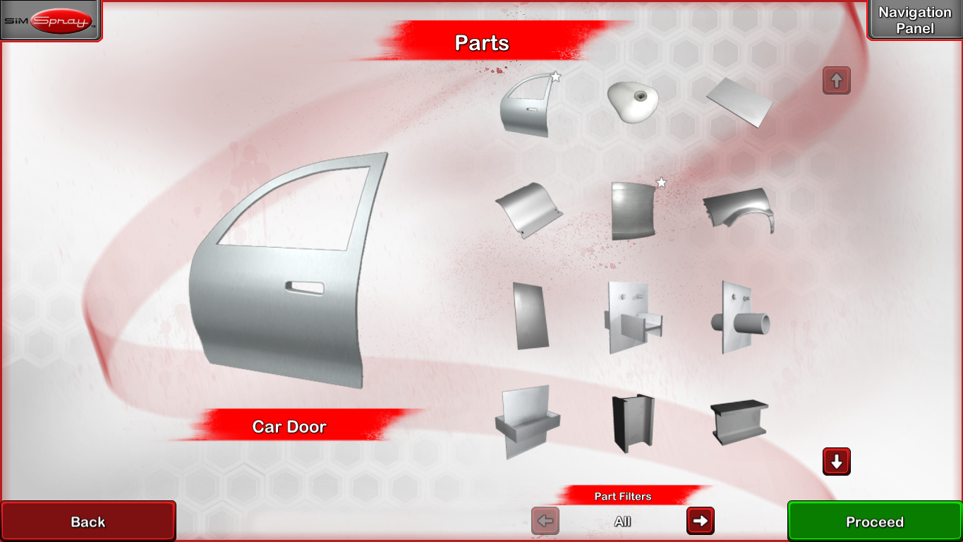 VR Paint Training Parts