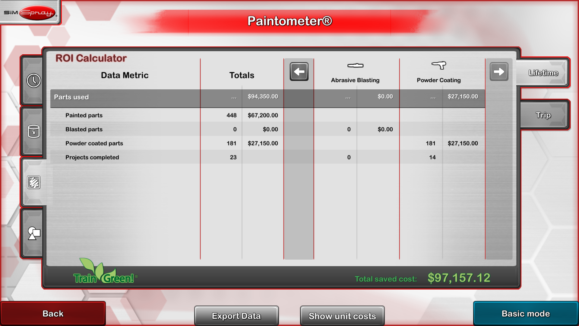 Virtual Reality Painting - Paintometer ROI