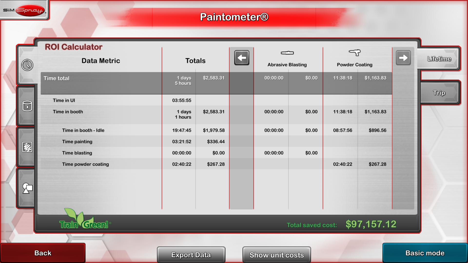 Virtual Reality Painting - Paintometer ROI