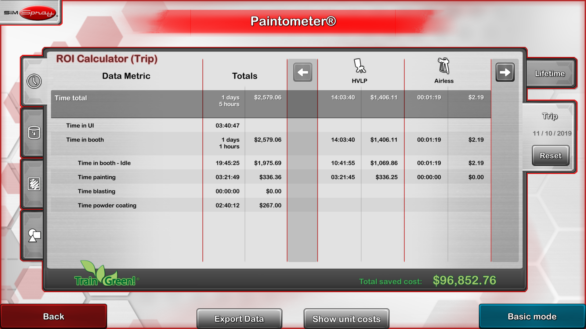 Virtual Reality Painting - Paintometer ROI
