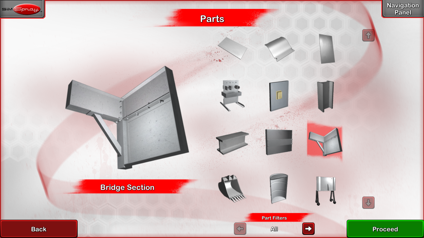 VR Paint Training Parts